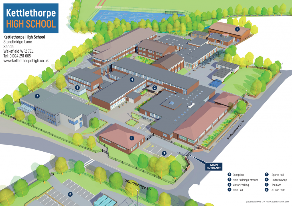 Kettlethorpe High School 3D map
