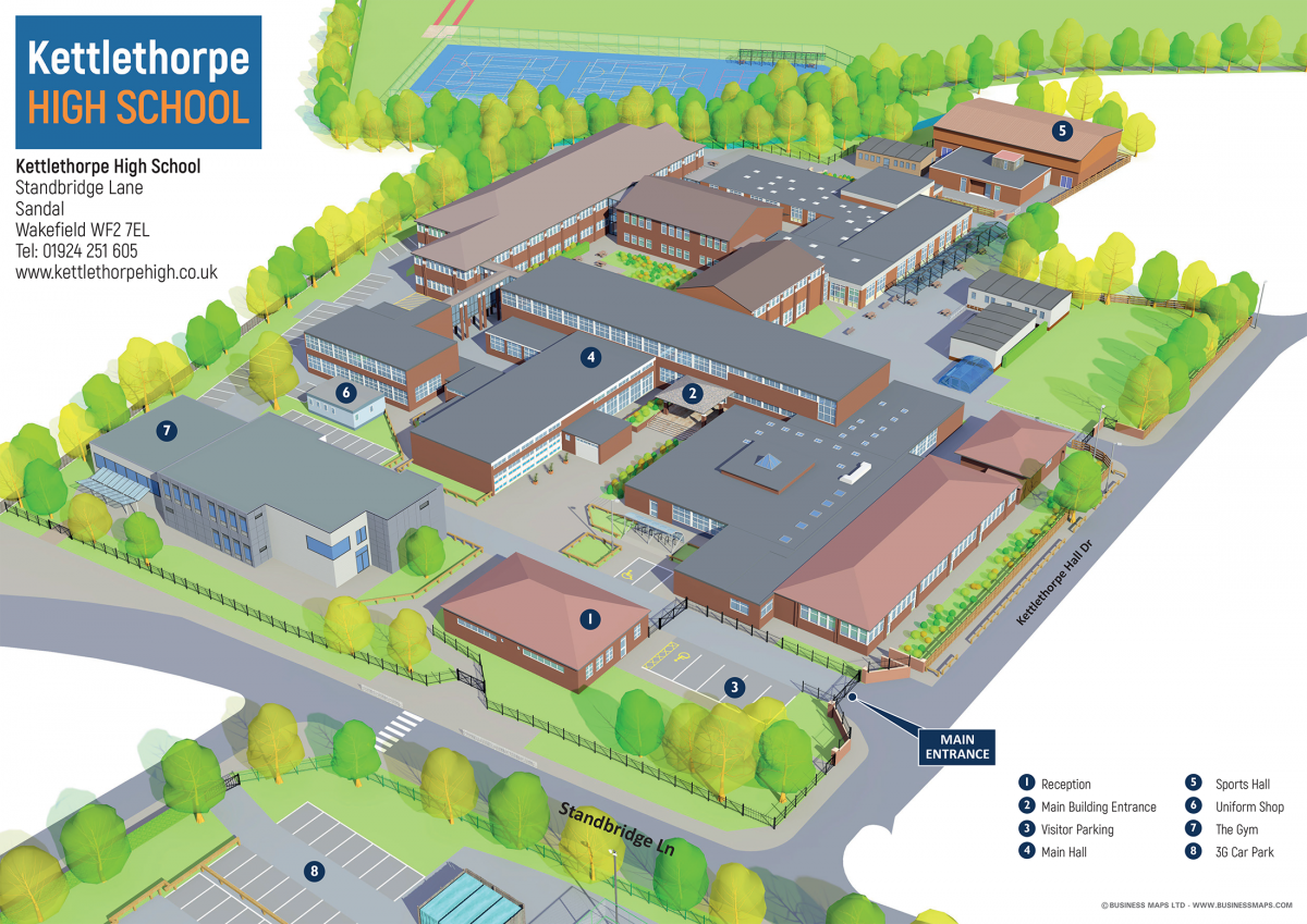 School map Kettlethorpe High School