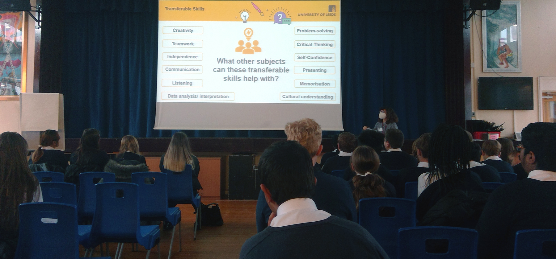 Year 9 pupils attend a talk on choosing language related careers